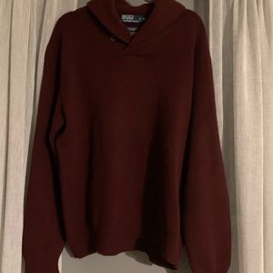 POLO Brand 100% Cashmere Shawl Collar Sweater